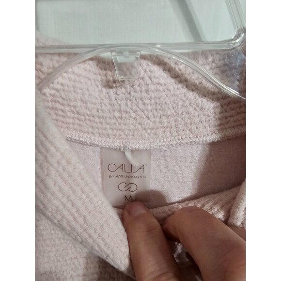 Calia by Carrie Underwood Womens M Pink Mock Neck Sweater Textured Pullover - Picture 3 of 6
